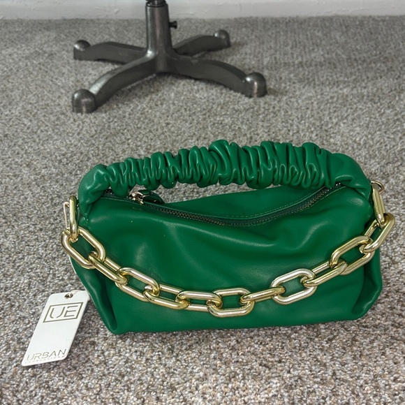 Green Ruched Women's Bag - Picture 3 of 5